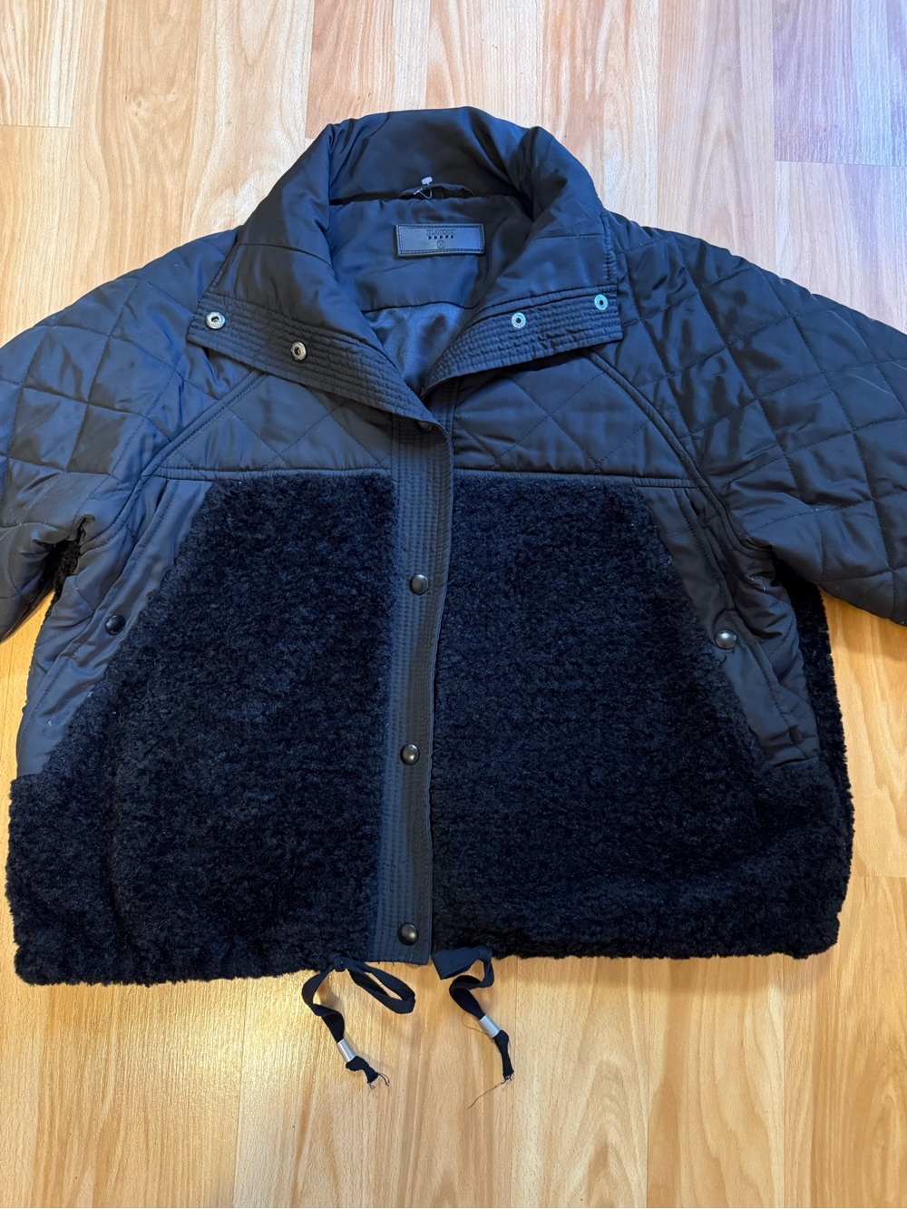 Blank NYC Black Quilted & Sherpa Teddy Jacket